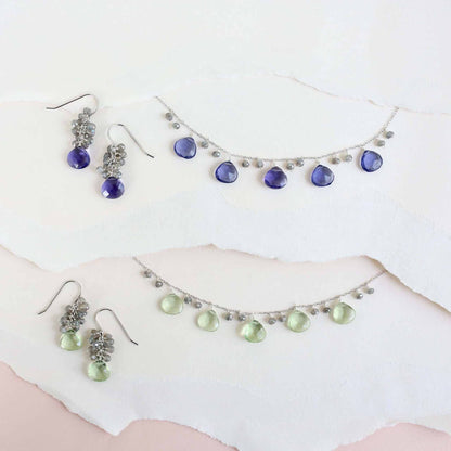Green Amethyst Silver Sparkler NecklaceA stunning strand of shimmering stones with shades of Green Amethyst (a.k.a prasiolite) paired with mini Labradorite gems. Necklace measures 16-18" with 2" extensionNecklacesPARKEN JEWELRYVettedArcGreen Amethyst Silver Sparkler
