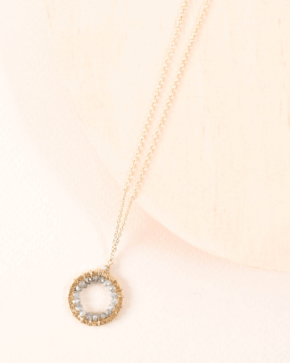 Labradorite Halo Necklace Layering SetThe Halo collection was our very first one. Intended to symbolize the intricate, universal energy woven within us all. This beautiful necklace is ultra lightweight aNecklace/Earring KitPARKEN JEWELRYVettedArcLabradorite Halo Necklace