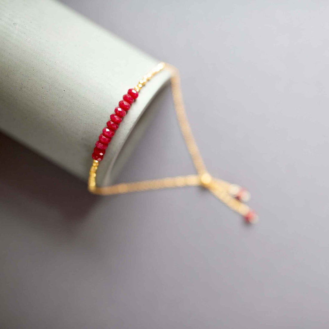Red Jade Adjustable Stacking BraceletOur super simple bracelets are the ultimate arm candy and completely adjustable to fit anyone. Gorgeous alone or stacked. We&