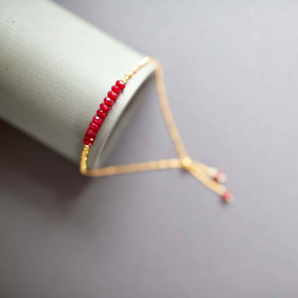 Red Jade Adjustable Stacking BraceletOur super simple bracelets are the ultimate arm candy and completely adjustable to fit anyone. Gorgeous alone or stacked. We&