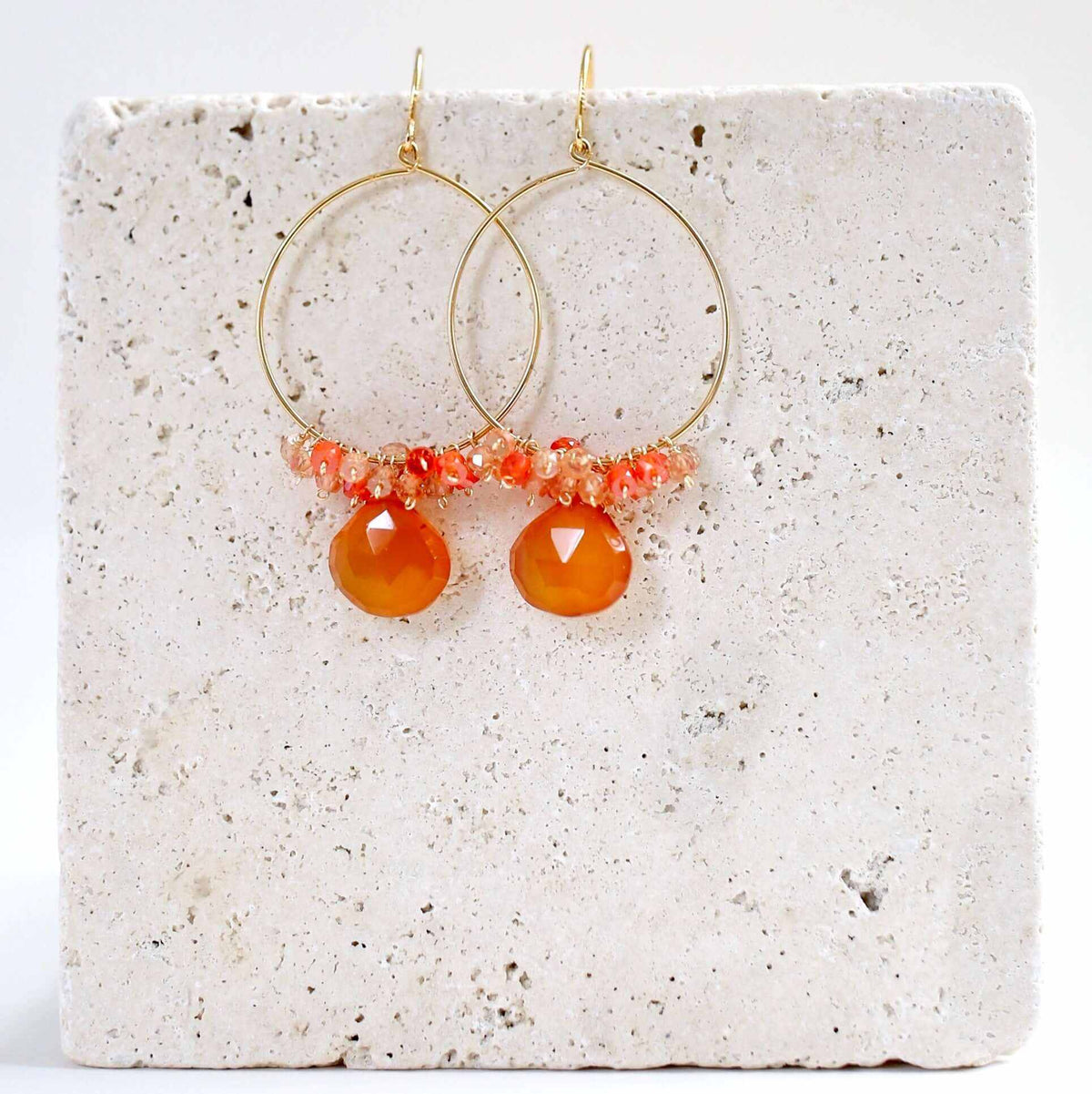 Dark Orange Chalcedony Swing EarringsOur Swing Earrings are almost weightless! So they&