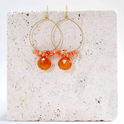 Dark Orange Chalcedony Swing EarringsOur Swing Earrings are almost weightless! So they&