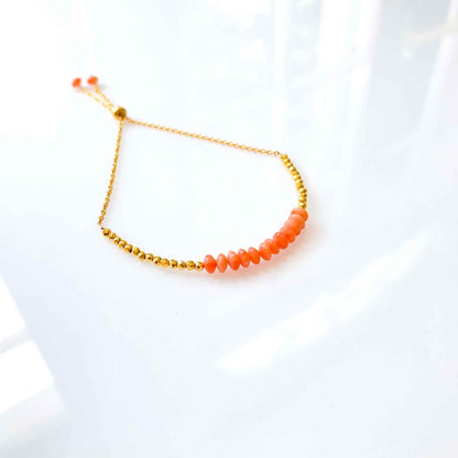 Pink Coral Adjustable Stacking BraceletOur super simple bracelets are the ultimate arm candy and completely adjustable to fit anyone. Gorgeous alone or stacked. We&