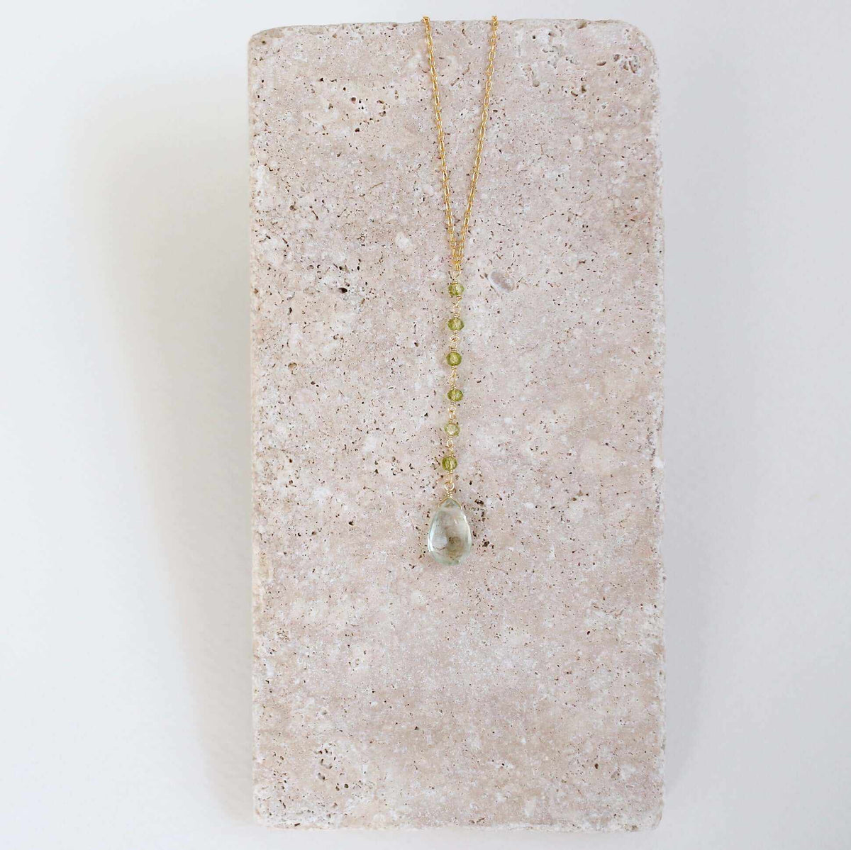 Green Amethyst Yoga PendantYoga pendants are designed for total simplicity.
- Green Amethyst gemstones- 18-20" long with a 2" extender chain- Y pendant drop is 2" long
- Spring ring clasp- 14kNecklacesPARKEN JEWELRYVettedArcGreen Amethyst Yoga Pendant