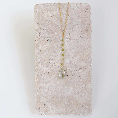 Green Amethyst Yoga PendantYoga pendants are designed for total simplicity.
- Green Amethyst gemstones- 18-20" long with a 2" extender chain- Y pendant drop is 2" long
- Spring ring clasp- 14kNecklacesPARKEN JEWELRYVettedArcGreen Amethyst Yoga Pendant
