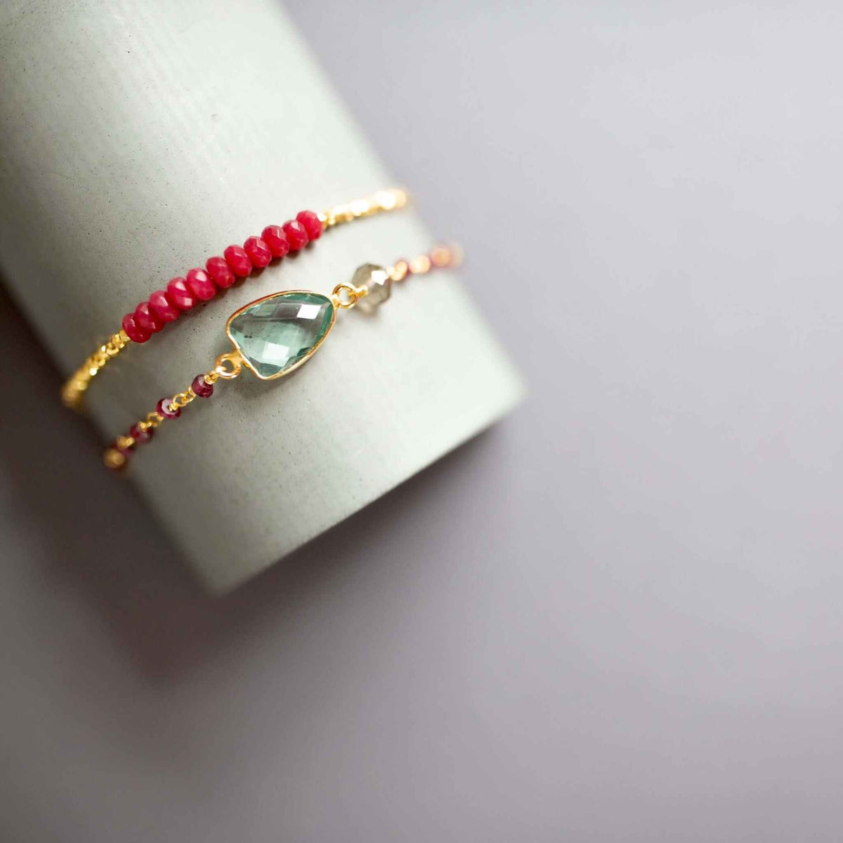 Red Jade Adjustable Stacking BraceletOur super simple bracelets are the ultimate arm candy and completely adjustable to fit anyone. Gorgeous alone or stacked. We&