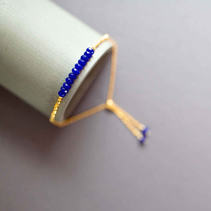 Lapis Lazuli Adjustable Stacking BraceletOur super simple bracelets are the ultimate arm candy and completely adjustable to fit anyone. Gorgeous alone or stacked. We&