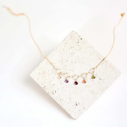 Rose Quartz Gemstone Mini Sparkler NecklaceDelicate, handmade gemstone chain.
- Rose Quartz gemstones- 16 - 18" long with 2" extender- Spring ring clasp- 14k gold plated fine Italian sterling silver- Gift boxNecklacesPARKEN JEWELRYVettedArcRose Quartz Gemstone