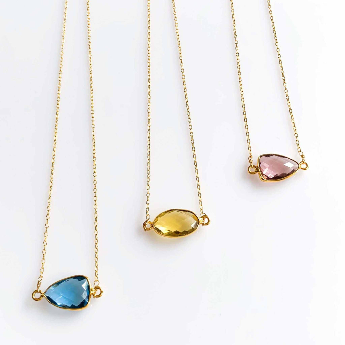 London Blue, Citrine and Garnet Minimalist NecklacesSimple, gold minimalist necklaces with beautiful bezel set stones. Great for layering.- 16-18" long- Spring ring clasp- 14k gold plated fine Italian sterling silver-NecklacesPARKEN JEWELRYVettedArcLondon Blue