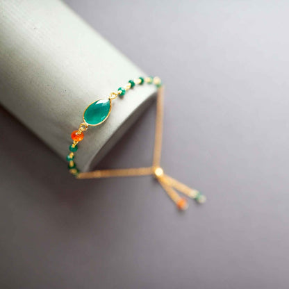 Bracelet Set: Green Onyx and Green JadeOur easy stacking bracelet sets are completely adjustable so they fit everyone. Combining sparkling bezel gemstones and tiny stone accents, this beautiful green set Bracelet SetPARKEN JEWELRYVettedArcGreen Onyx and Green Jade