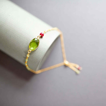 Bracelet Set: Peridot Quartz &amp; Red JadeOur easy stacking bracelet sets are completely adjustable so they fit everyone. Made with sparkling bezel gemstones and tiny stone accents. This bright combo is madeBracelet SetPARKEN JEWELRYVettedArcBracelet Set