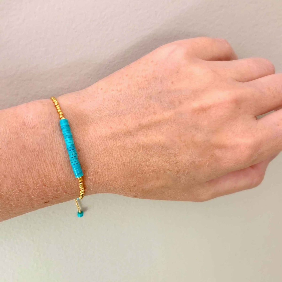 Turquoise Adjustable Stacking BraceletOur super simple bracelets are the ultimate arm candy and completely adjustable to fit anyone. Gorgeous alone or stacked. We&