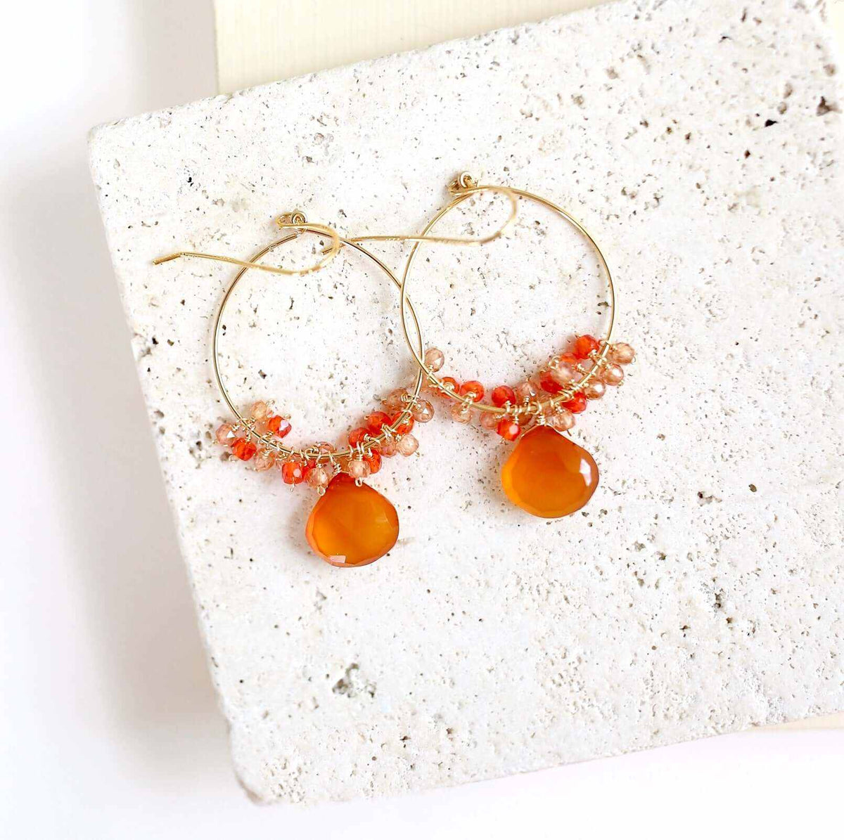 Dark Orange Chalcedony Swing EarringsOur Swing Earrings are almost weightless! So they&