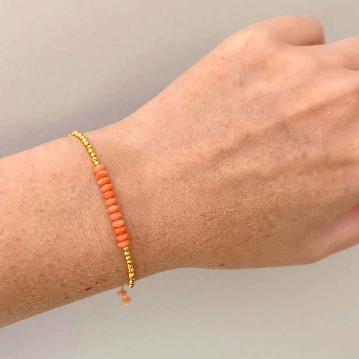 Pink Coral Adjustable Stacking BraceletOur super simple bracelets are the ultimate arm candy and completely adjustable to fit anyone. Gorgeous alone or stacked. We&