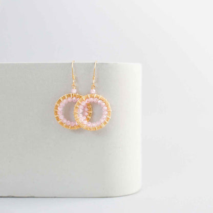 Rose Quartz Halo Jewelry SetThe mini version of our exclusive Mason Circle Collection. Our pretty mini circle eternity necklace+ mini hoops all featuring shimmering pink rose quartz gemstones.
Necklace/Earring SetPARKEN JEWELRYVettedArcRose Quartz Halo Jewelry Set