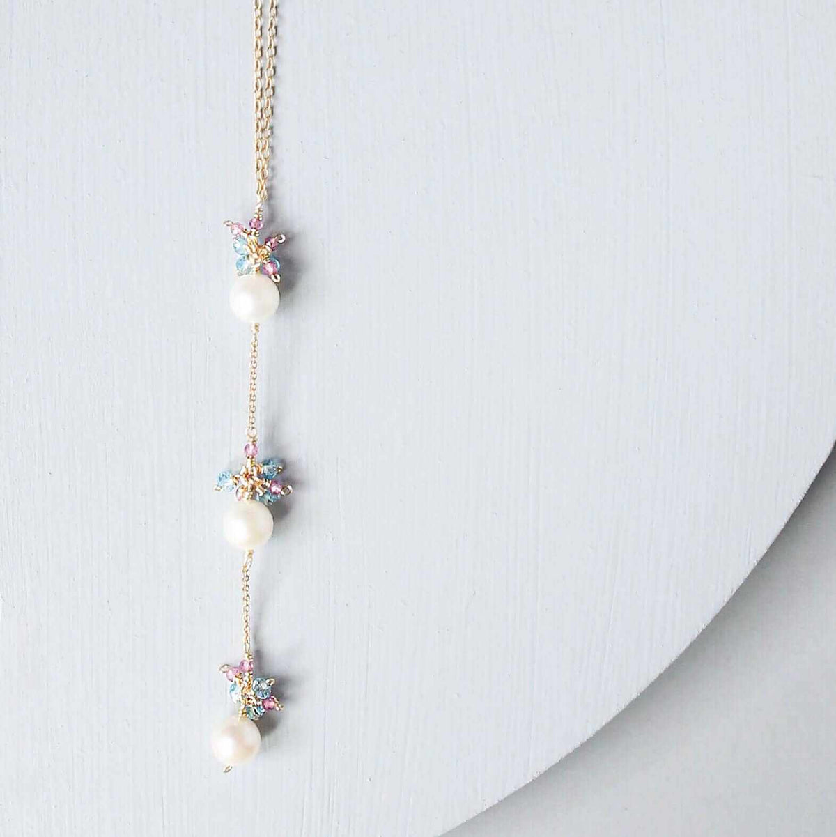 Pearl And Gemstone Necklace CollectionPearls are said to have a calming affect on the wearer and the more stress relief we can get, the better.
Aquamarine has calming properties and is linked to happinesNecklacesPARKEN JEWELRYVettedArcPearl And Gemstone Necklace