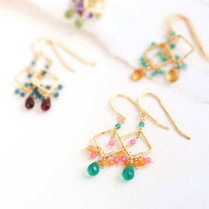 The Pixy Earring - Citrine &amp; Green OnyxTiny, but packed with sparkle, our Pixy Earrings is the perfect little luxury.
- Citrine briolette gemstones with green onyx accent stones- 1.25" long- French Hooks-EarringsPARKEN JEWELRYVettedArcPixy Earring