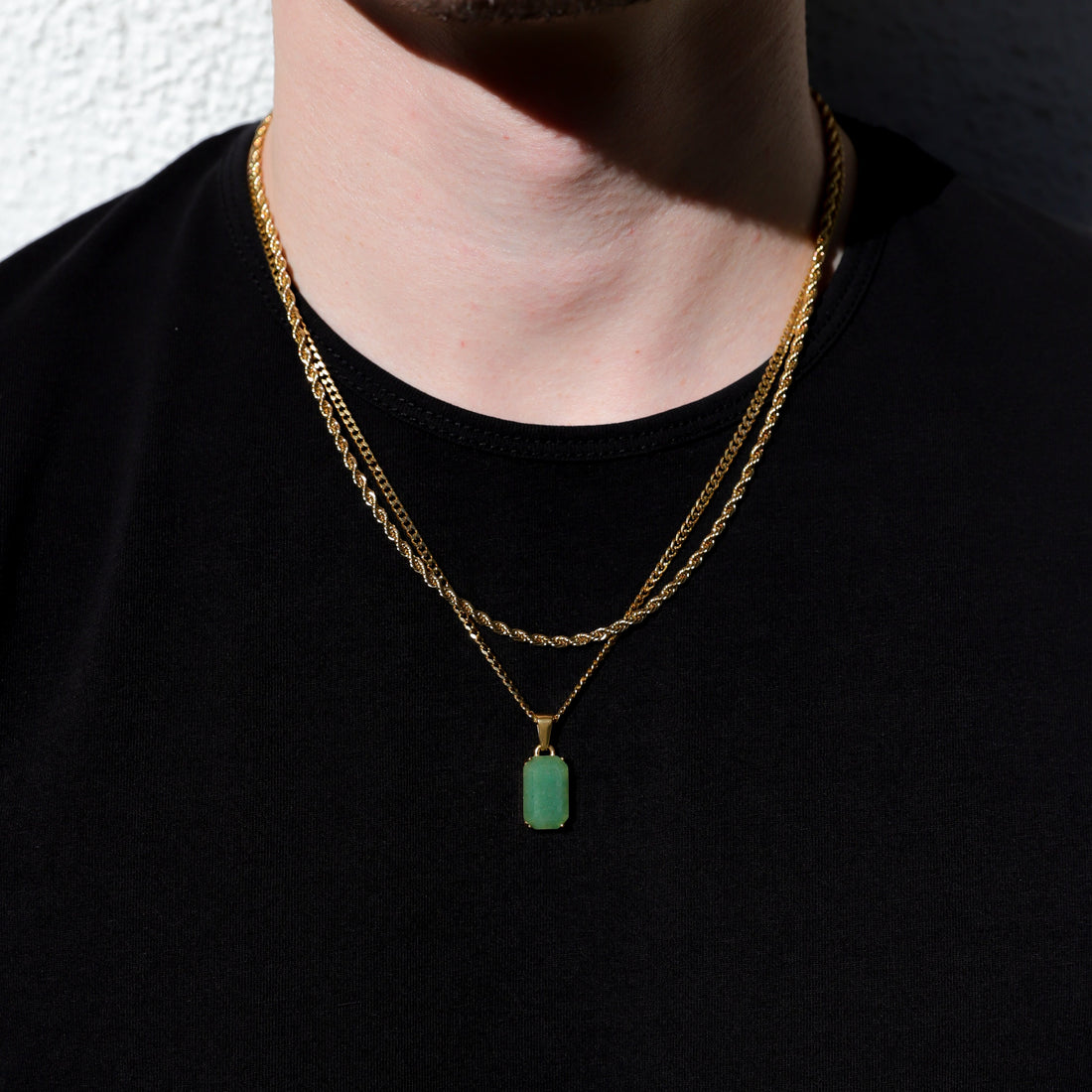 Aventurine Stone Necklace Set