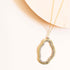Gold Labradorite freestyle pendant necklace on delicate chain with spring ring clasp
