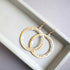 Labradorite Halo Earrings 14k gold plated silver lightweight French hook jewelry