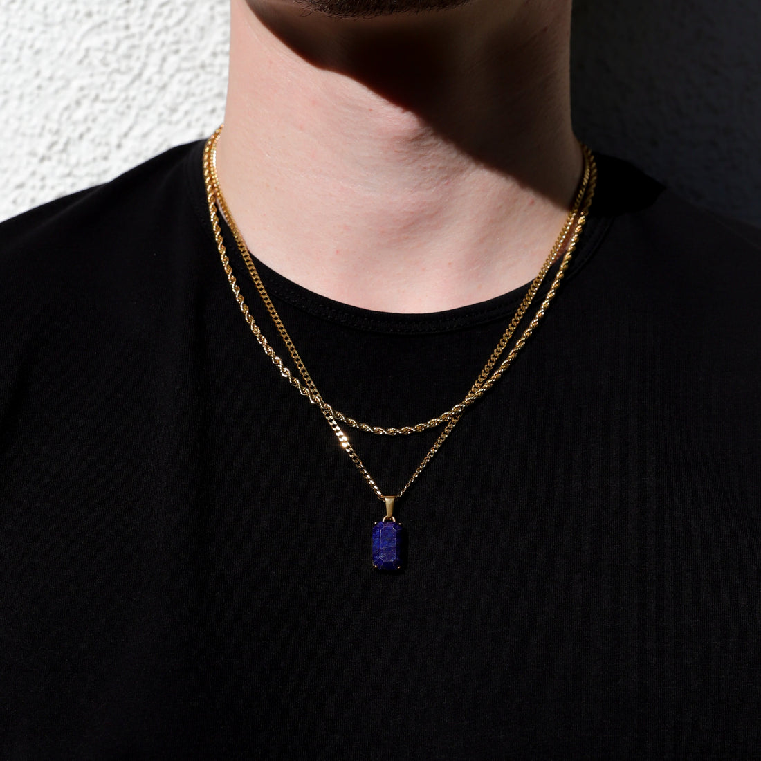 Lapis Lazuli Stone Necklace Set