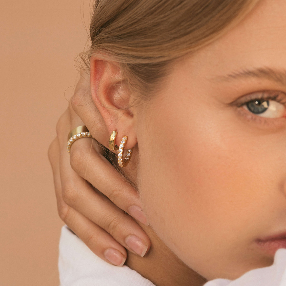 Large Diamond Hoops