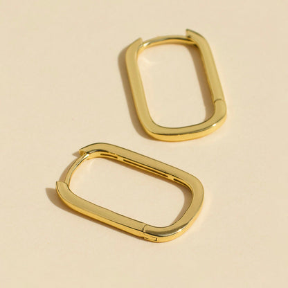 Gold Filled Oval Hoops