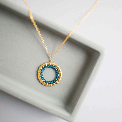 London Blue Quartz Halo Mini Gold PendantThe Halo collection was our very first one. Intended to symbolize the intricate, universal energy woven within us all. This beautiful necklace is ultra lightweight aNecklacesPARKEN JEWELRYVettedArcLondon Blue Quartz