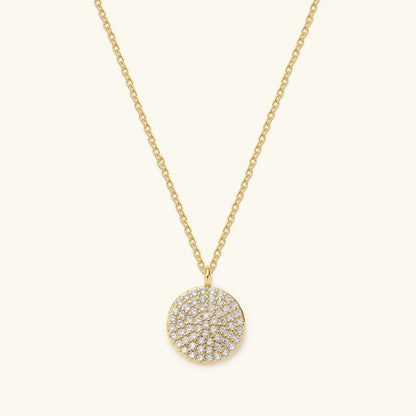 Pave Disc Necklace