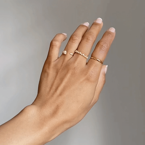 Cluster Half Eternity Ring