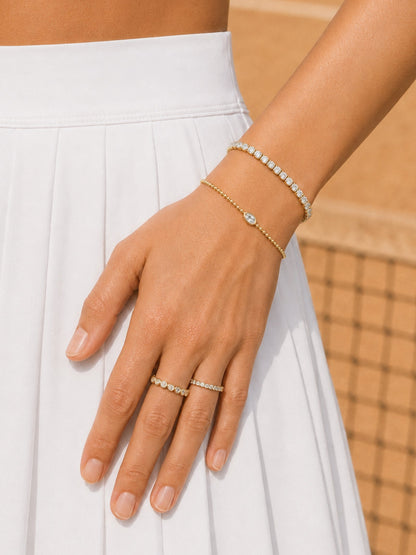 Gold Filled Diamond Oval Stone Bracelet