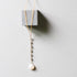 White Chalcedony Yoga Necklace with faceted labradorite gems and 14k gold plated sterling silver Y pendant